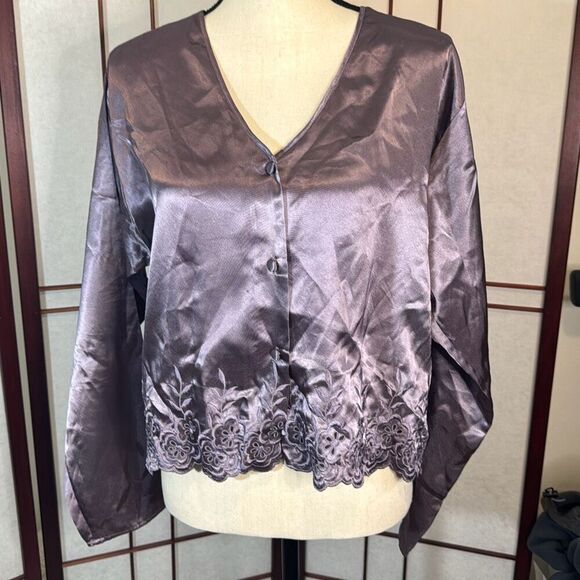 Victoria Secret   gold label purple 2pc pajama set - Picture 1 of 13